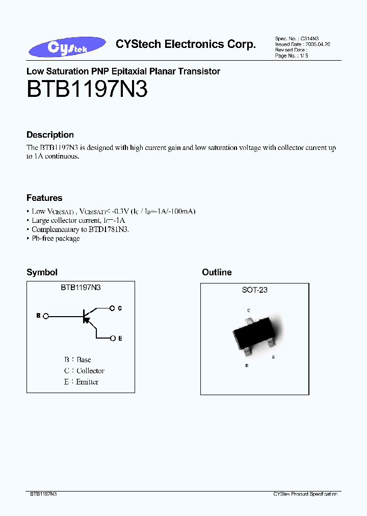 BTB1197N3_4693551.PDF Datasheet