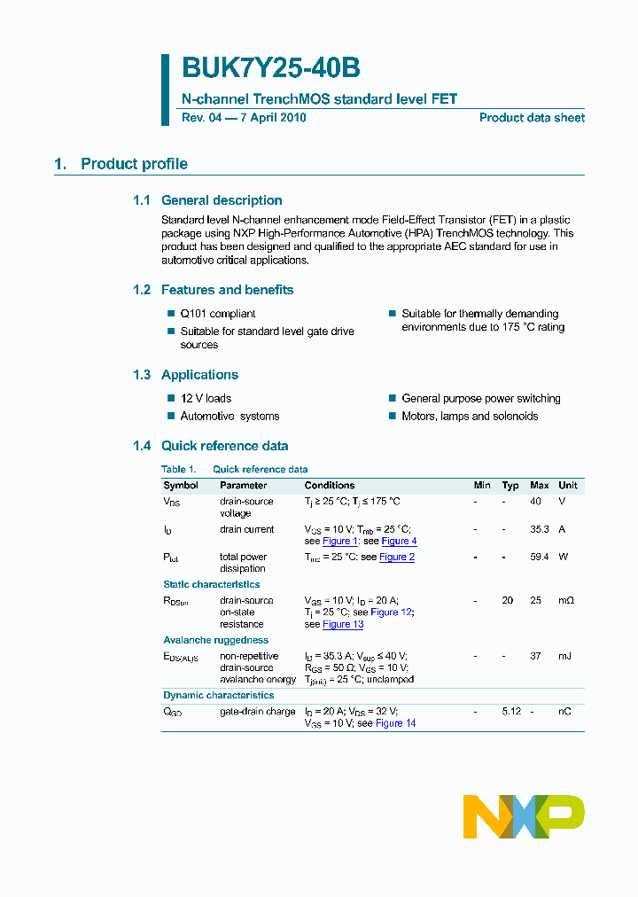 BUK7Y25-40B_4759919.PDF Datasheet
