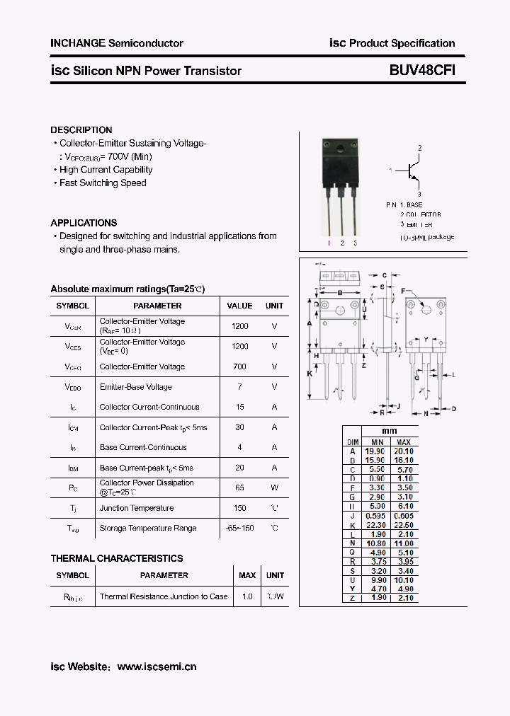 BUV48CFI_4296634.PDF Datasheet