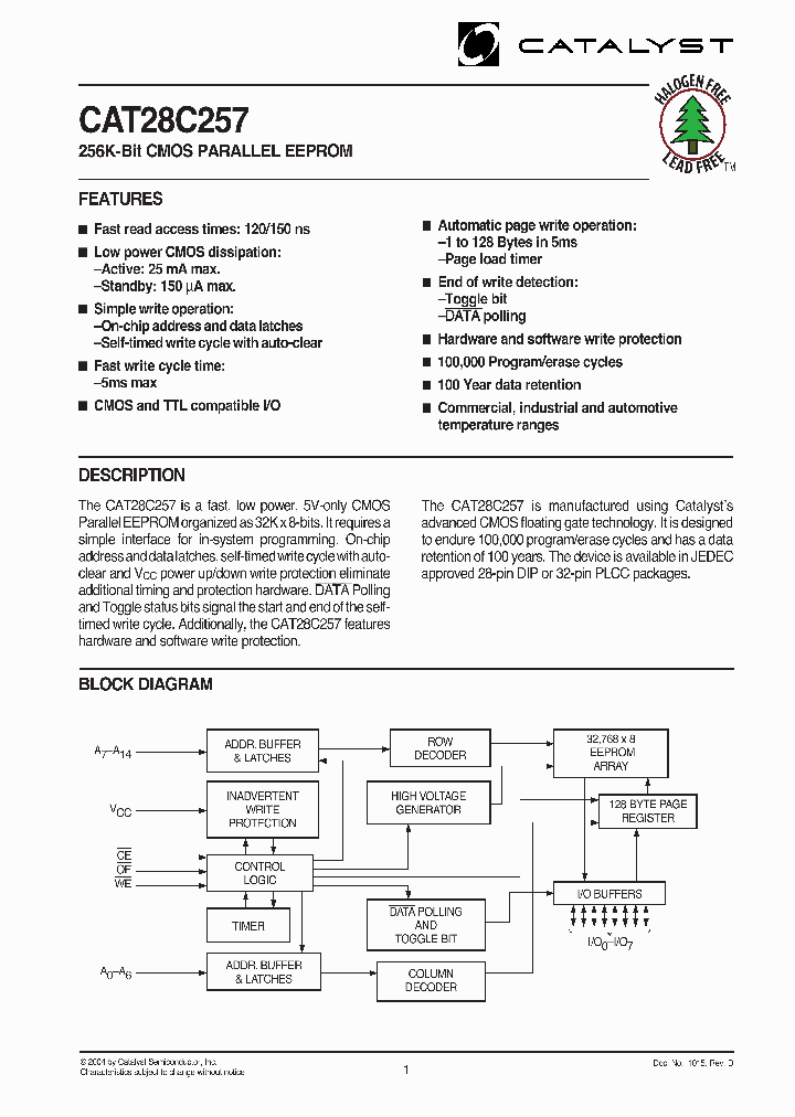 CAT28C257LA-12T_4575620.PDF Datasheet