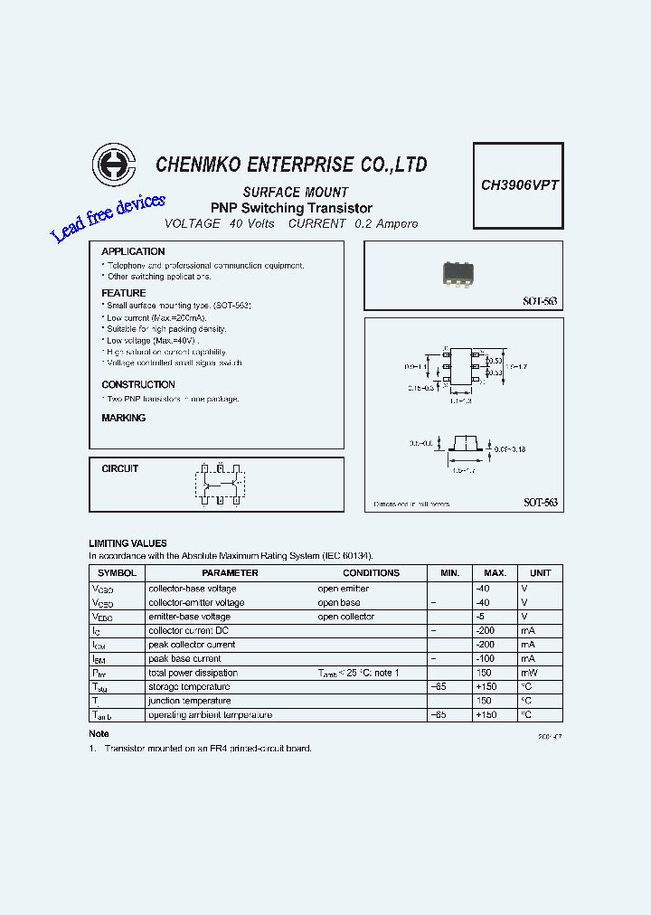 CH3906VPT_4604548.PDF Datasheet