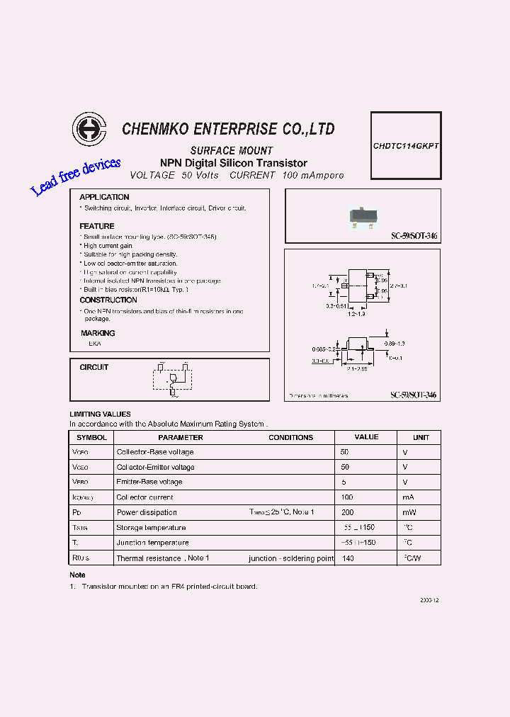 CHDTC114GKPT_4687256.PDF Datasheet