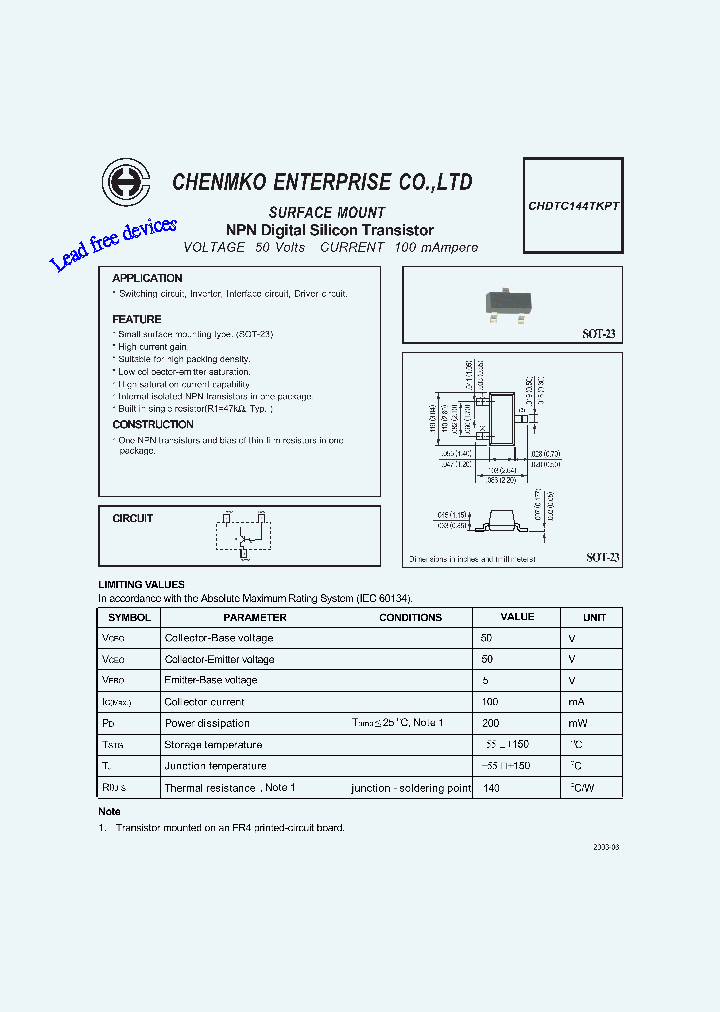CHDTC144TKPT_4594357.PDF Datasheet