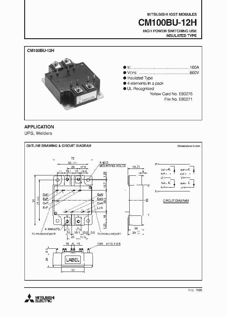 CM100BU-12H09_4667684.PDF Datasheet