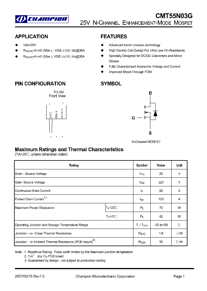 CMT55N03G_4581838.PDF Datasheet