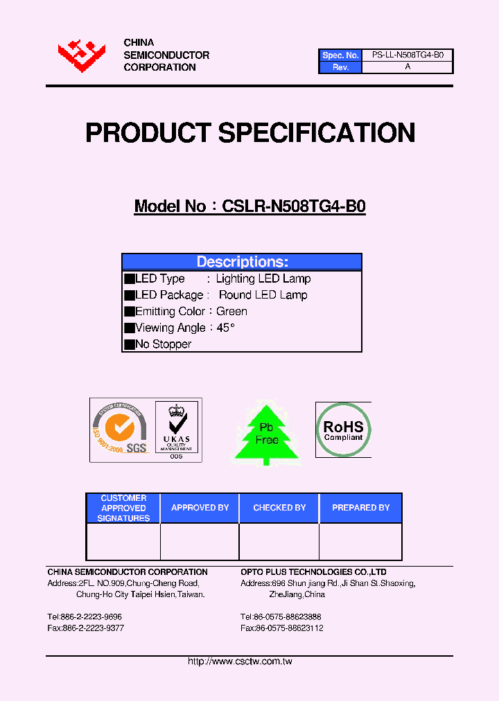 CSLR-N508TG4-B0_4471045.PDF Datasheet