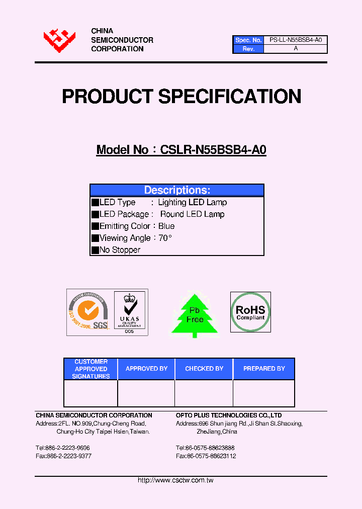 CSLR-N55BSB4-A0_4757705.PDF Datasheet