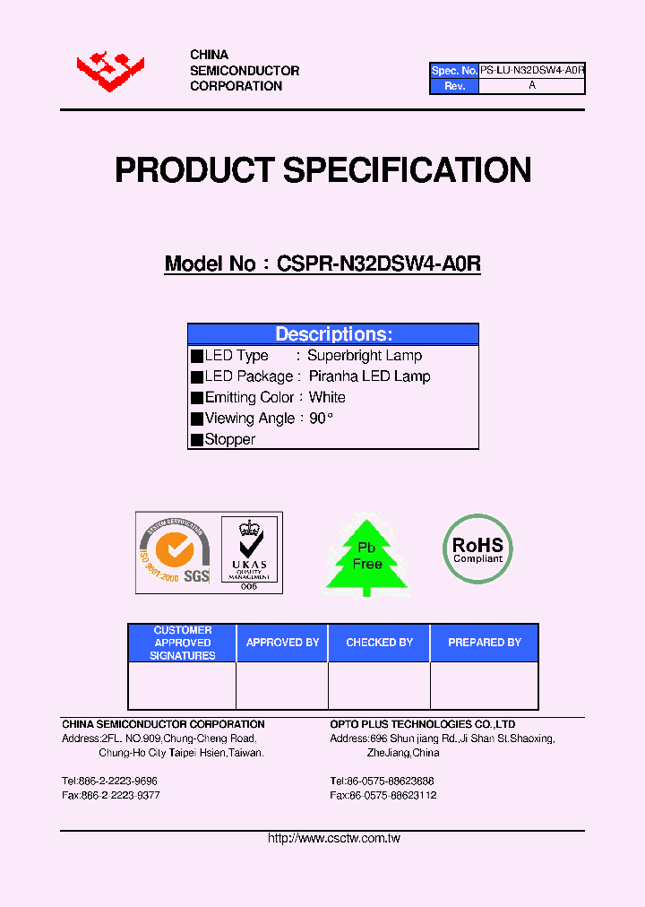 CSPR-N32DSW4-A0R_4621975.PDF Datasheet