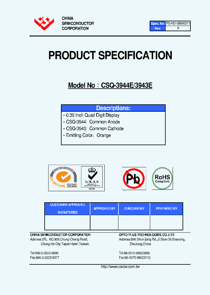 CSQ-3943E_4737817.PDF Datasheet