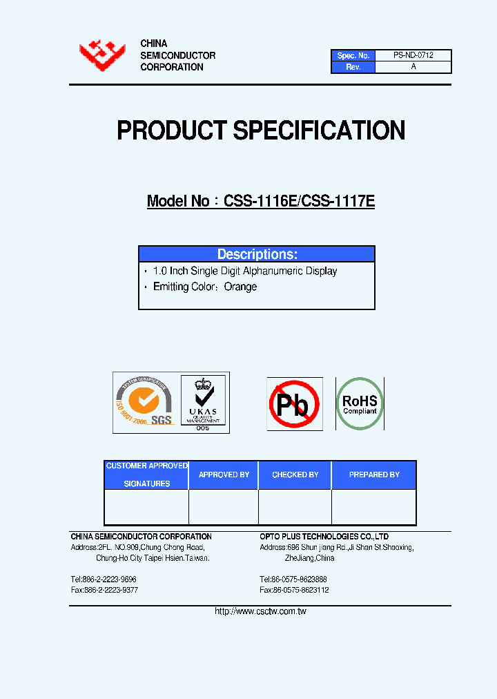 CSS-1116E_4740419.PDF Datasheet