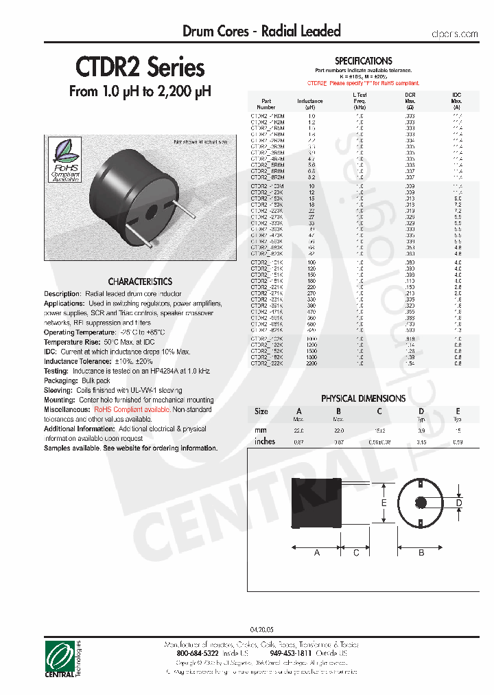 CTDR2-820K_4452045.PDF Datasheet