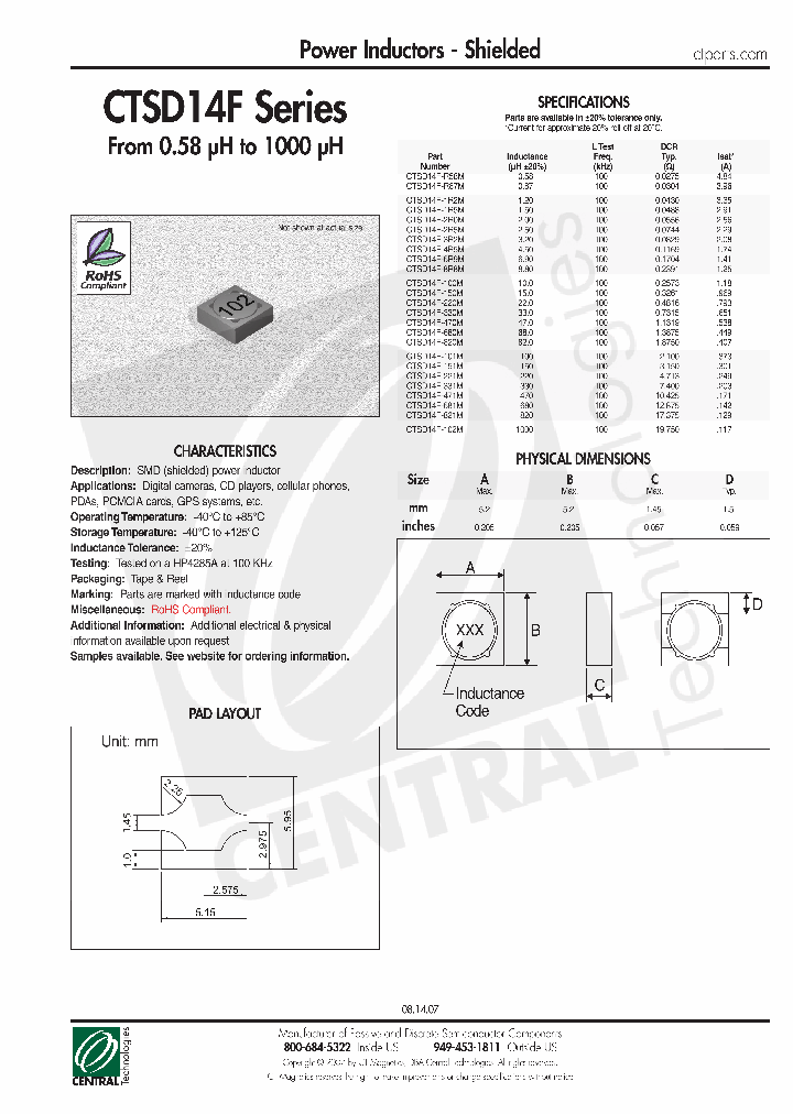 CTSD14F-102M_4493110.PDF Datasheet