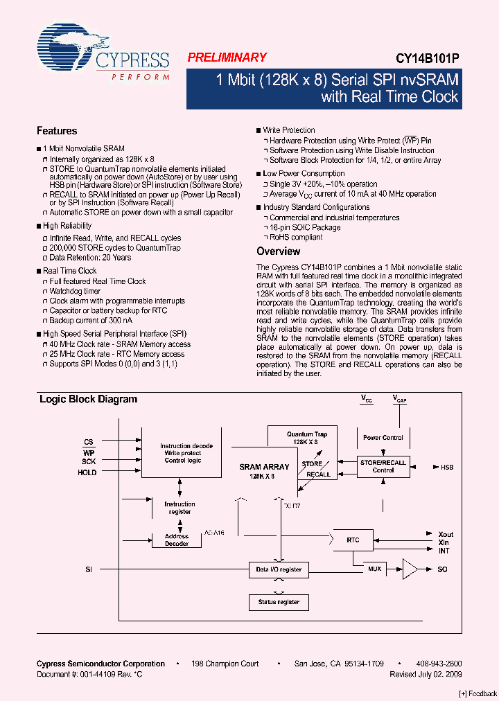 CY14B101P-SFXI_4487586.PDF Datasheet