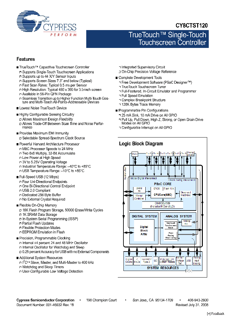 CY8CTST120_4280535.PDF Datasheet