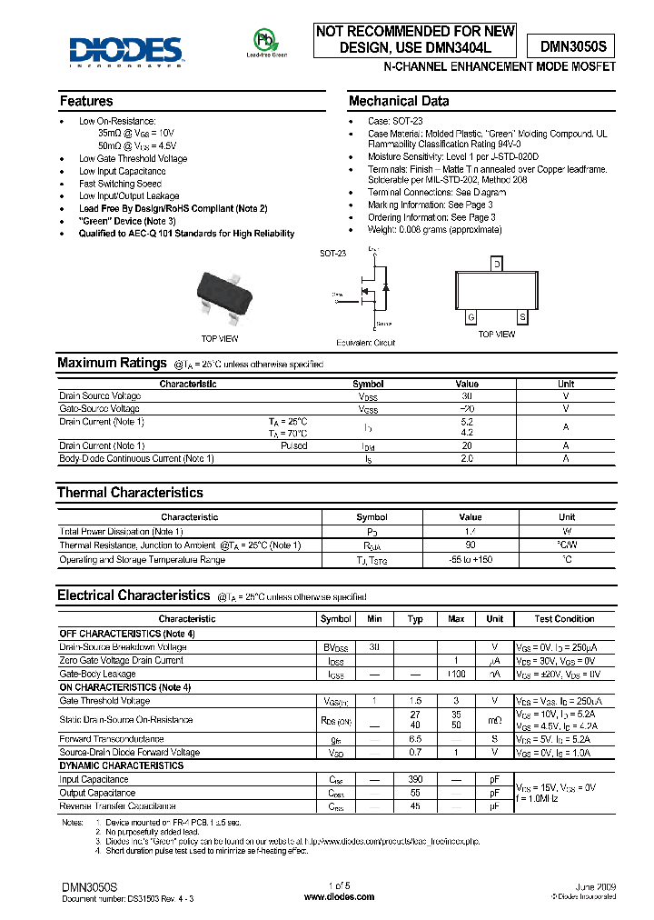 DMN3050S_4507615.PDF Datasheet