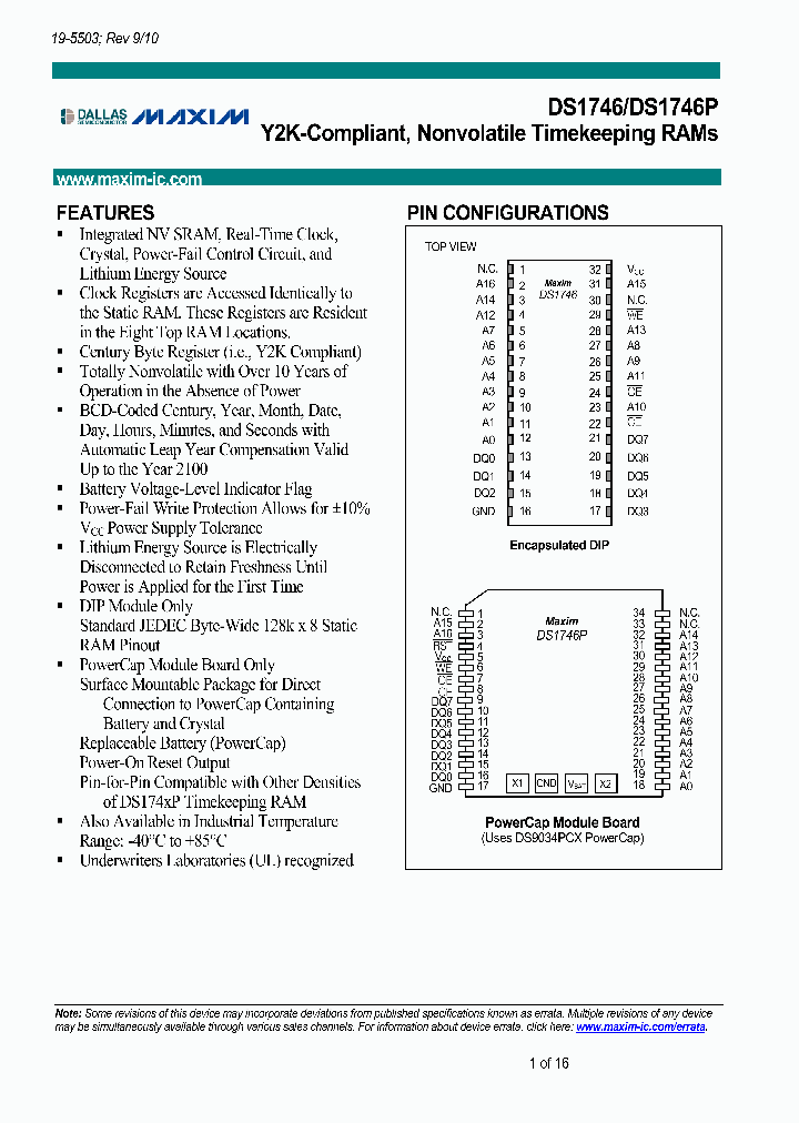 DS1746-70IND_4906261.PDF Datasheet