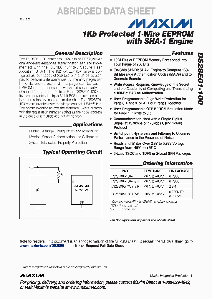 DS28E01-100_4631060.PDF Datasheet