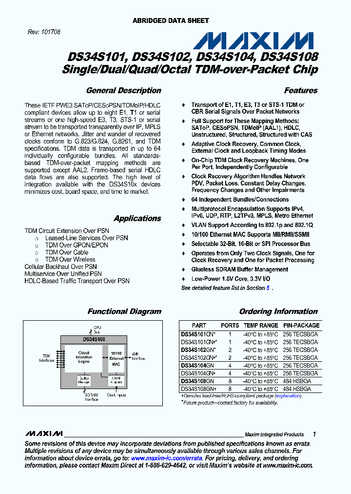 DS34S101GN_4582899.PDF Datasheet