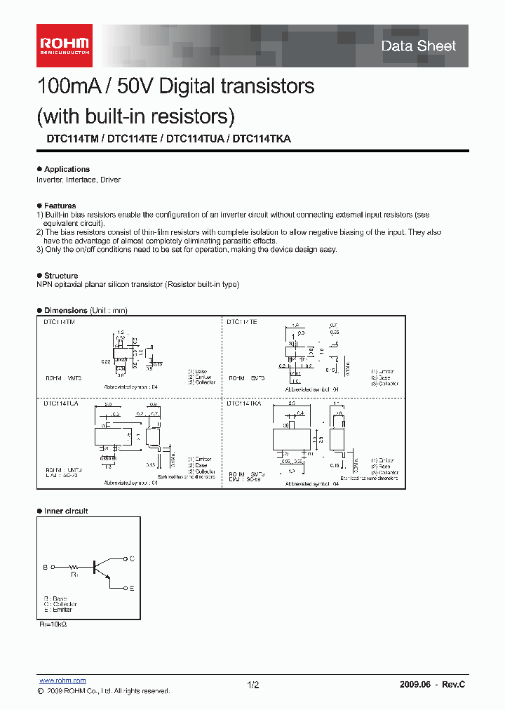 DTC114TM_4664644.PDF Datasheet