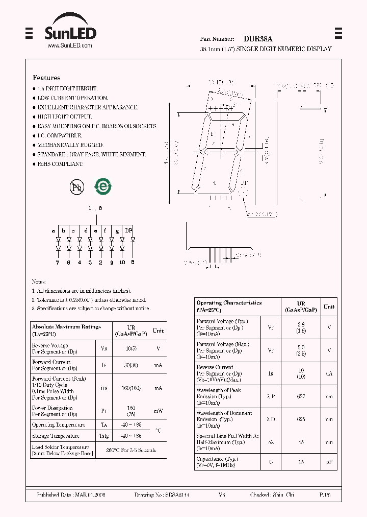 DUR38A_4362612.PDF Datasheet