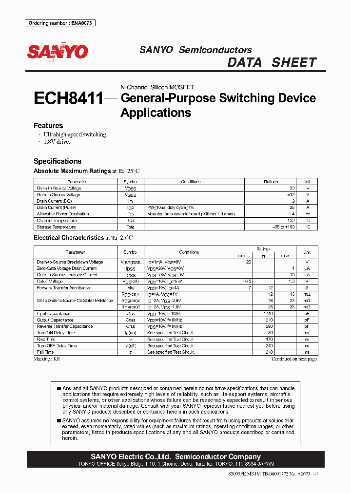 ECH8411_4328805.PDF Datasheet
