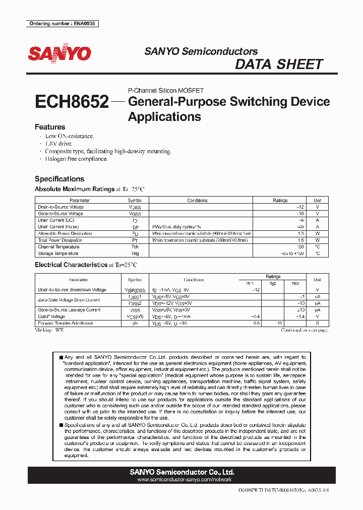 ECH8652_4492492.PDF Datasheet