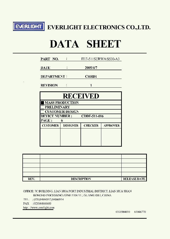 ELF-511SURWA_4489450.PDF Datasheet