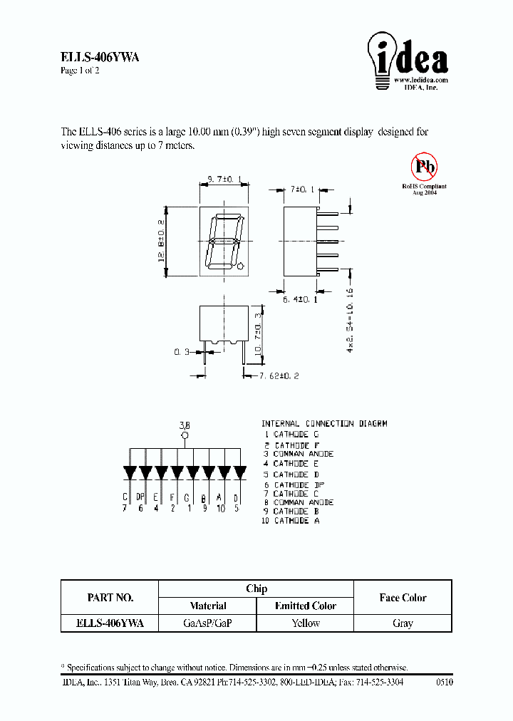 ELLS-406YWA_4577375.PDF Datasheet