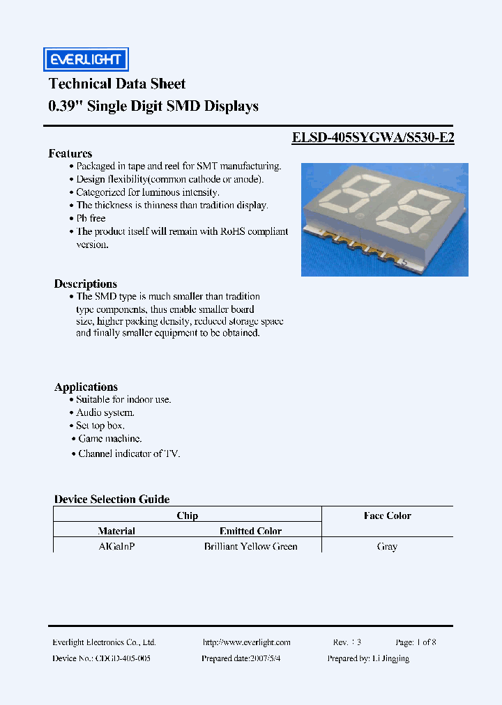 ELSD-405SYGWA_4408859.PDF Datasheet