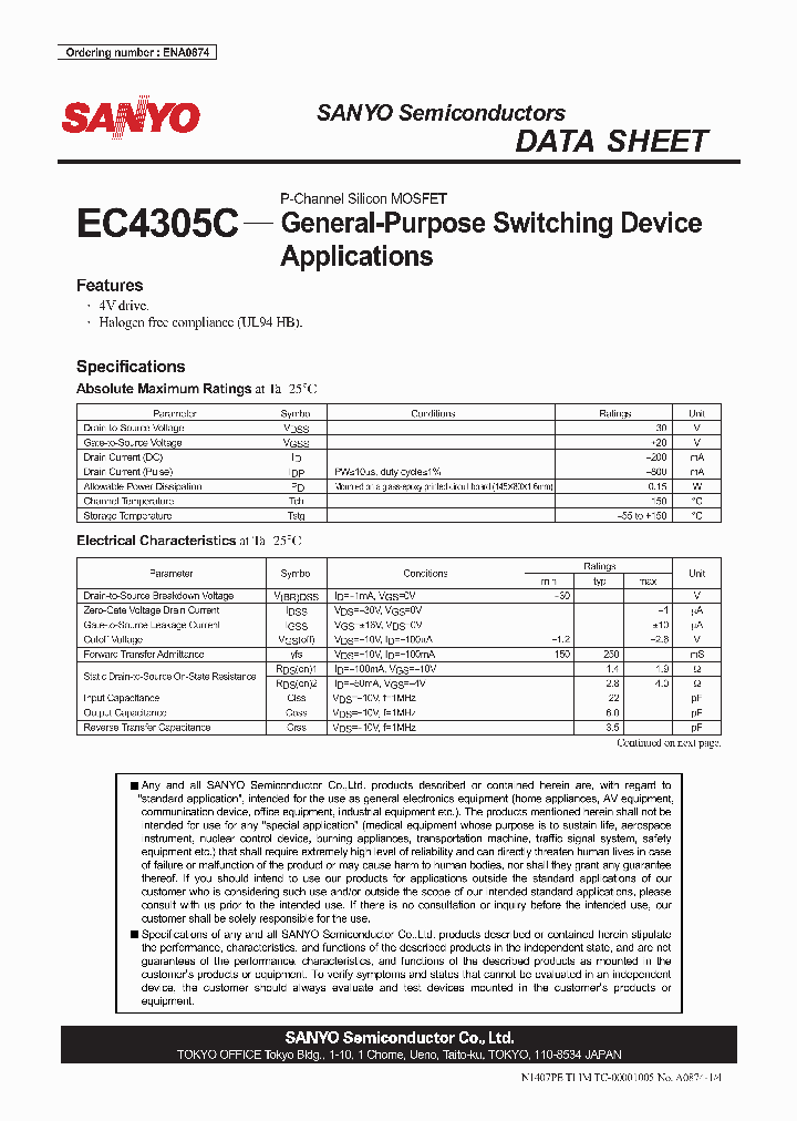 ENA0874_4328401.PDF Datasheet