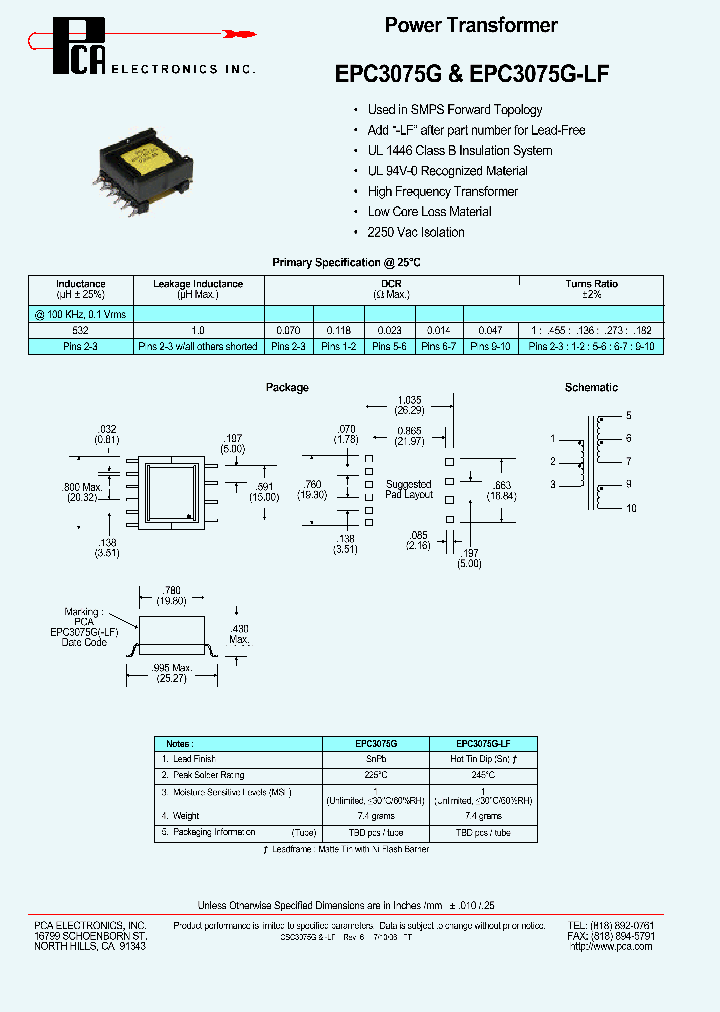 EPC3075G-LF_4722094.PDF Datasheet