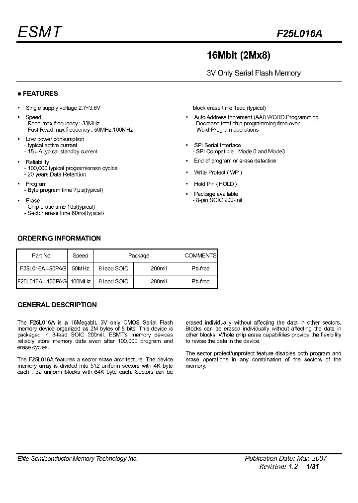 F25L016A_4625684.PDF Datasheet