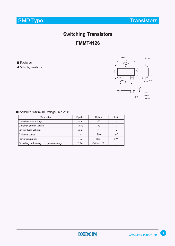 FMMT4126_4275535.PDF Datasheet