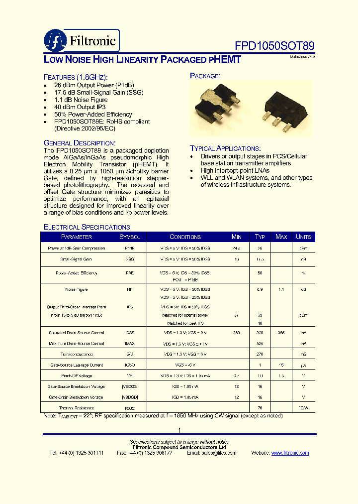 FPD1050SOT89_4167282.PDF Datasheet