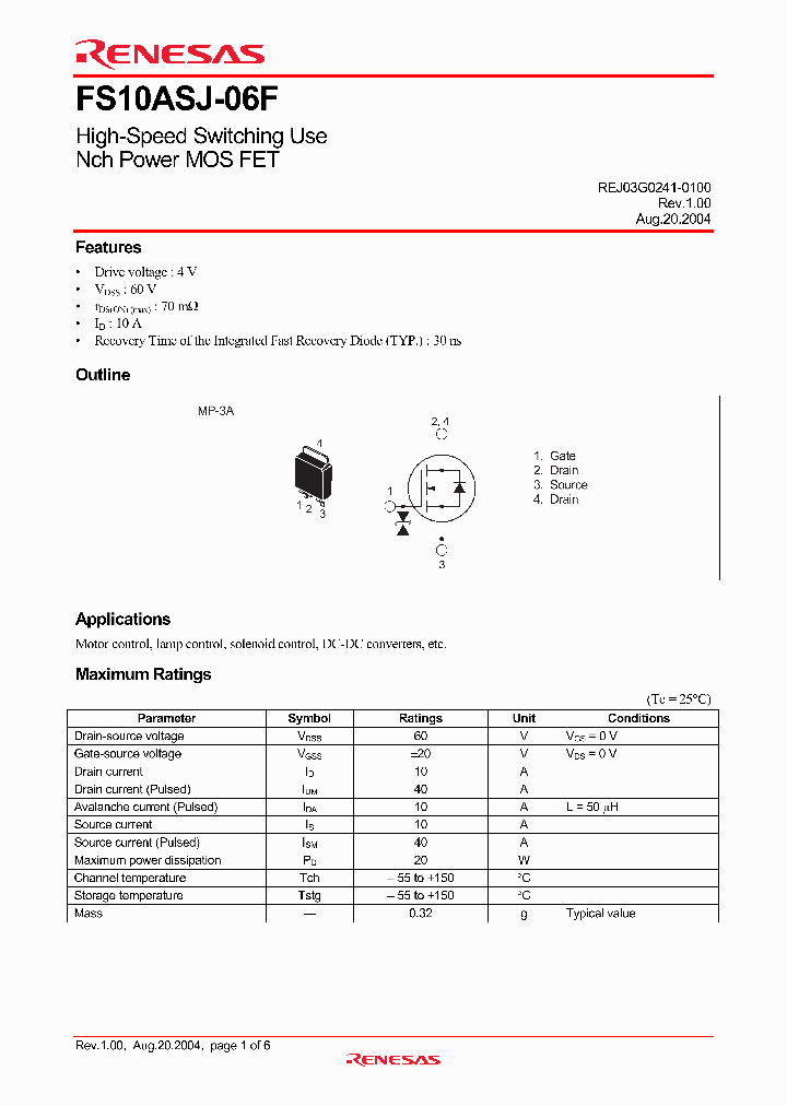 FS10ASJ-06F_4429998.PDF Datasheet