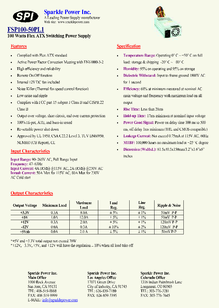 FSP100-50PL1_4786788.PDF Datasheet