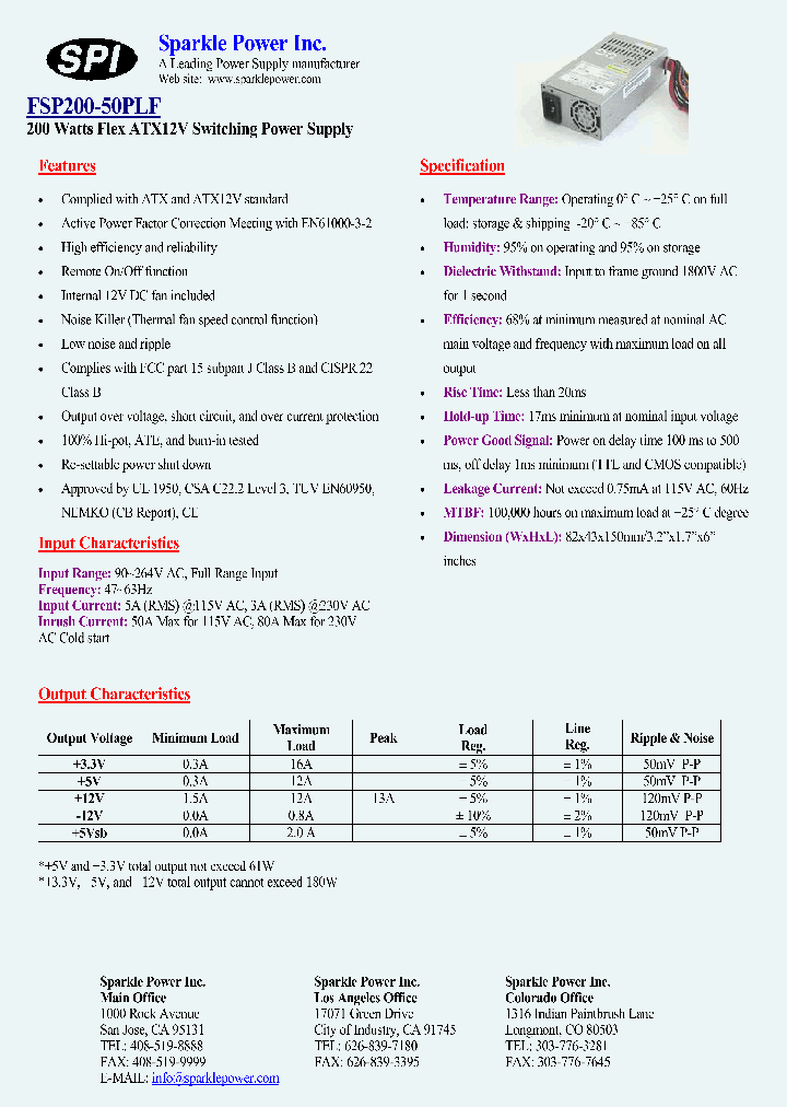 FSP200-50PLF_4685110.PDF Datasheet