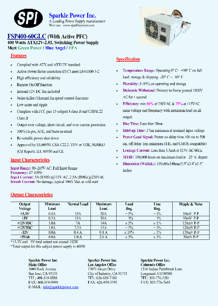 FSP400-60GLC_4390761.PDF Datasheet