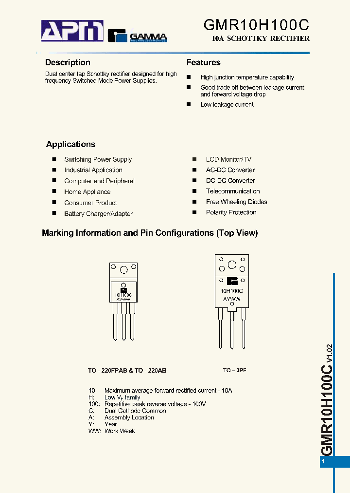 GMR10H100CTPF3_4530897.PDF Datasheet