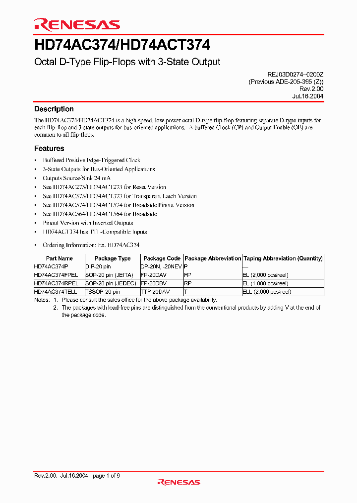 HD74AC374FPEL_4316270.PDF Datasheet