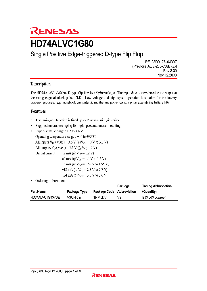 HD74ALVC1G80_4631623.PDF Datasheet