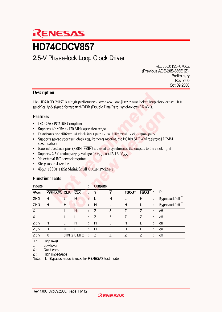 HD74CDCV857_4378860.PDF Datasheet