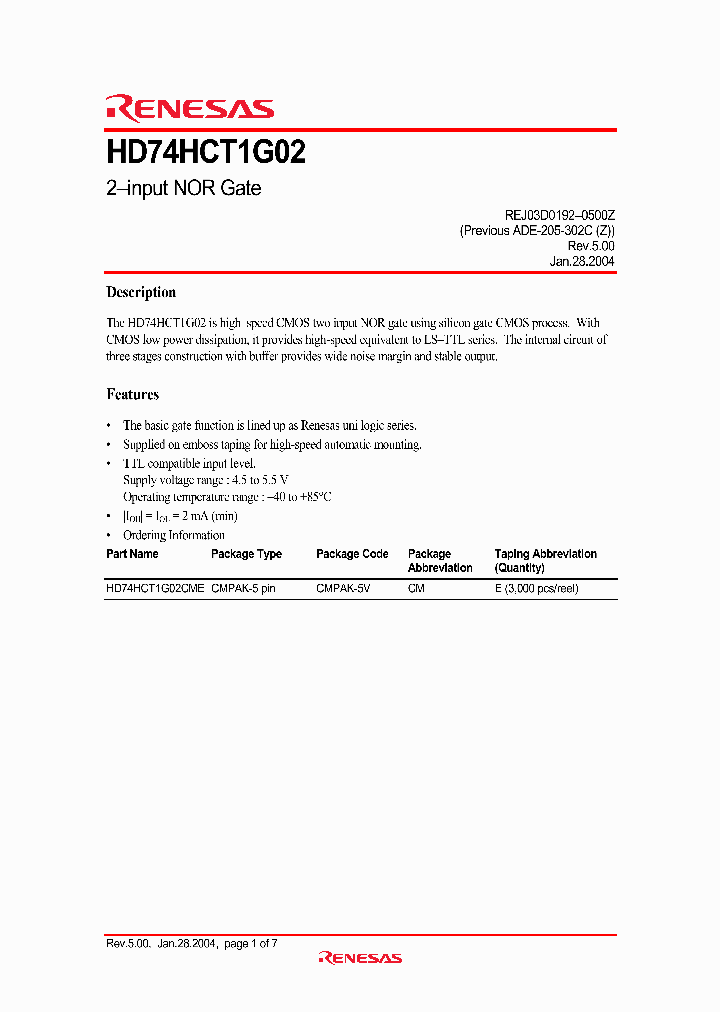 HD74HCT1G02CME_4244408.PDF Datasheet