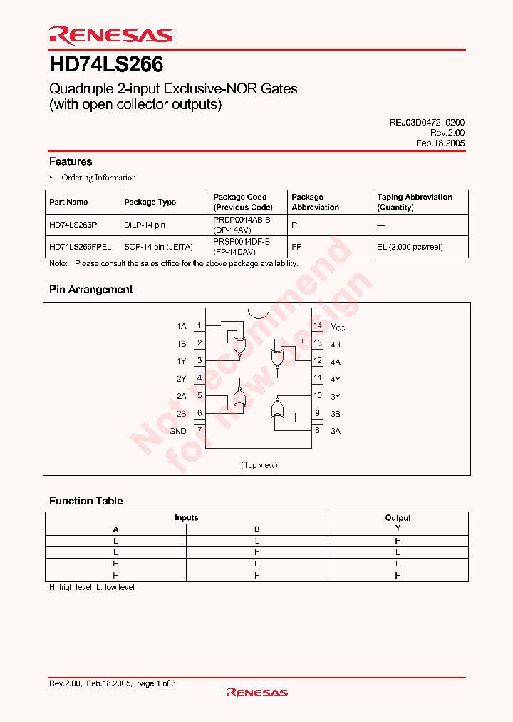 HD74LS266_4319437.PDF Datasheet