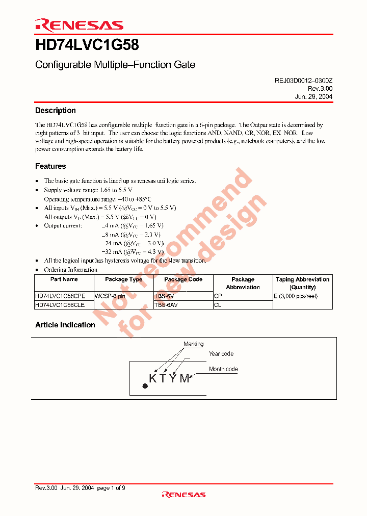 HD74LVC1G58CLE_4625105.PDF Datasheet