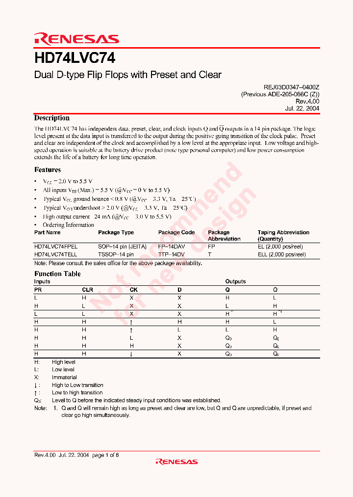 HD74LVC74_4813278.PDF Datasheet