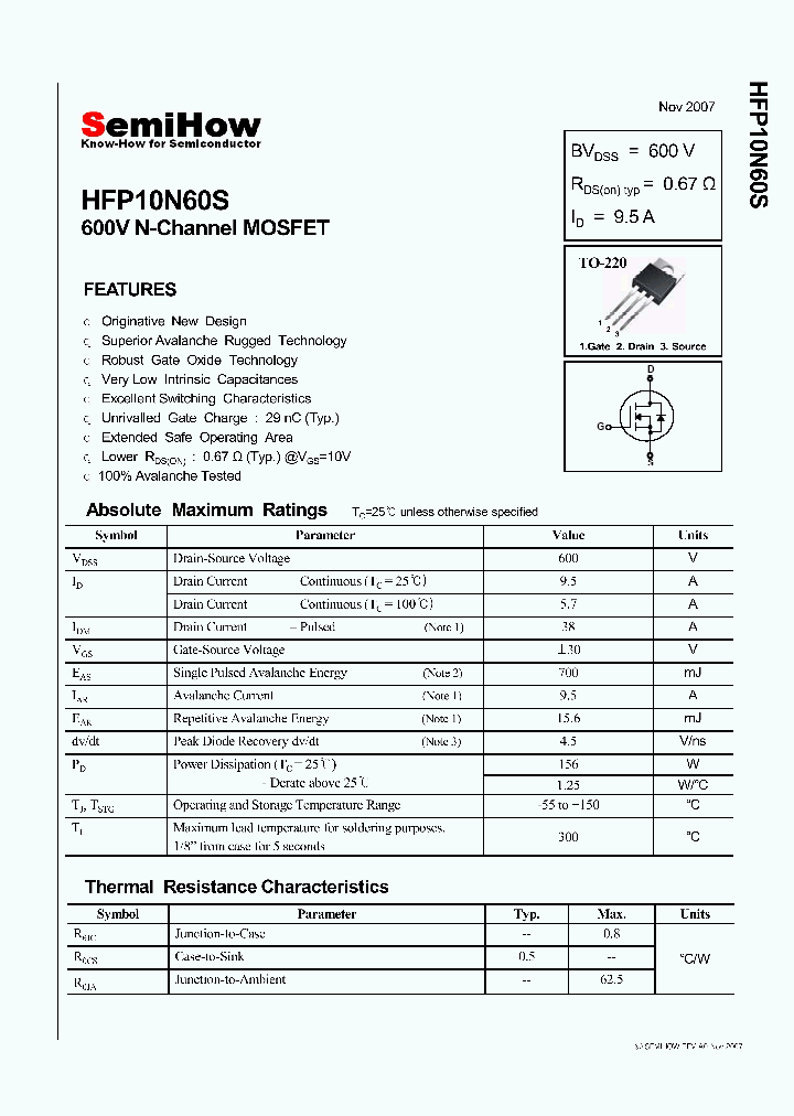 HFP10N60S_4635529.PDF Datasheet