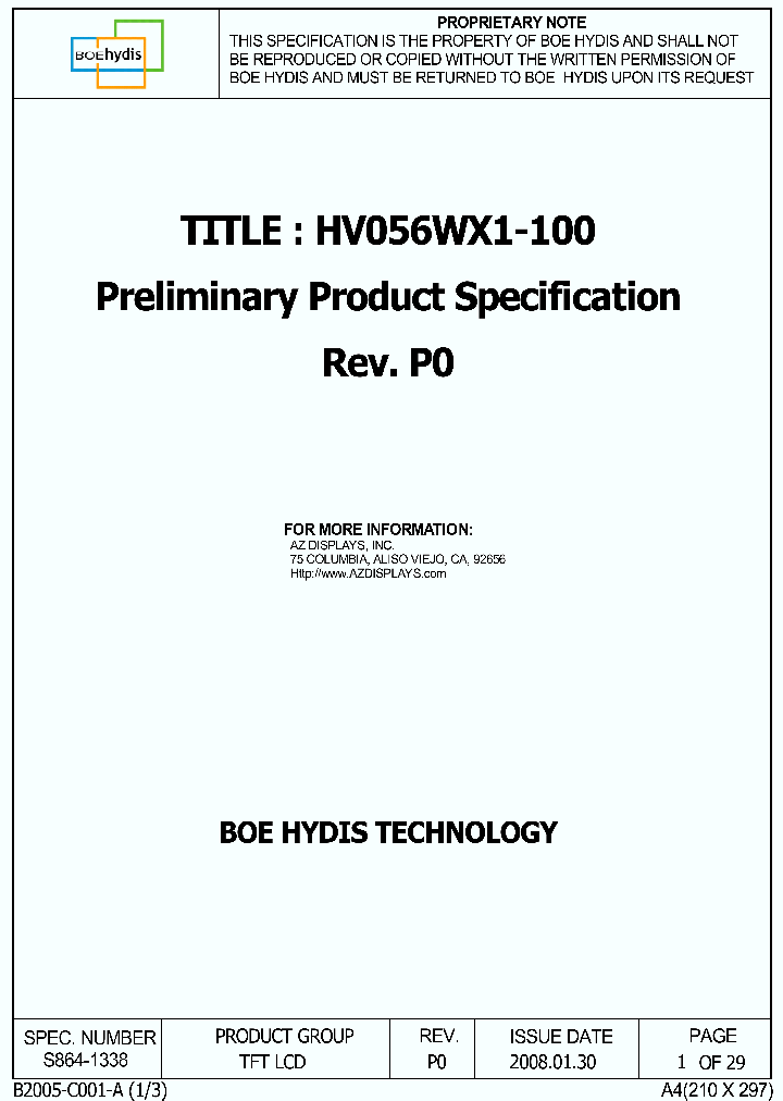 HV056WX1-100_4525853.PDF Datasheet