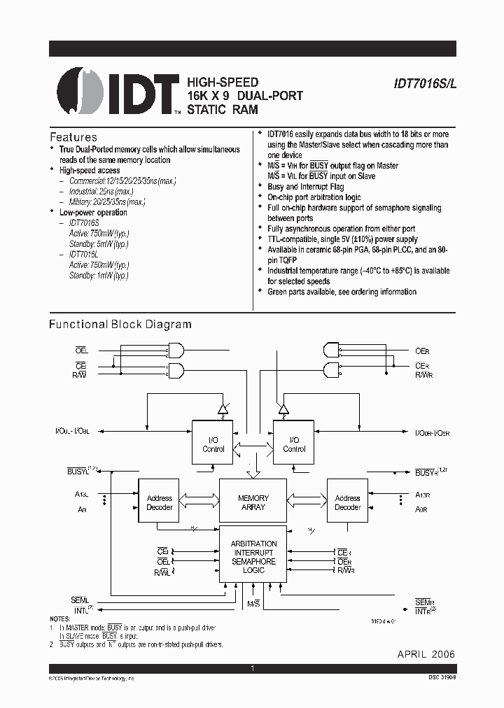 IDT7016L12GG_4189524.PDF Datasheet