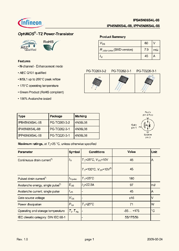 IPP45N06S4L-08_4577270.PDF Datasheet